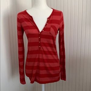 Splendid long sleeve red stripped tee - sz M